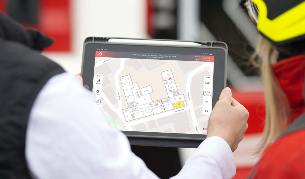 Tablet displaying AVAID App